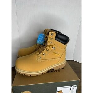 Brahma Men's Defender Waterproof 8-inch Soft Toe Work Boots Wheat Size 8XW